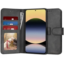  Techsuit - Naplókönyv - Xiaomi Redmi Note 14 4G (164,84 x 78,15 x 8,16mm) - Fekete tok fliptok