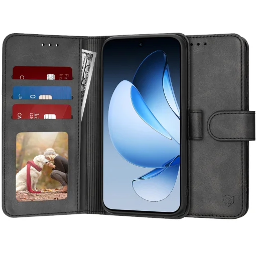  Techsuit - Naplófüzet - Oppo Reno13 - Fekete tok fliptok - 4