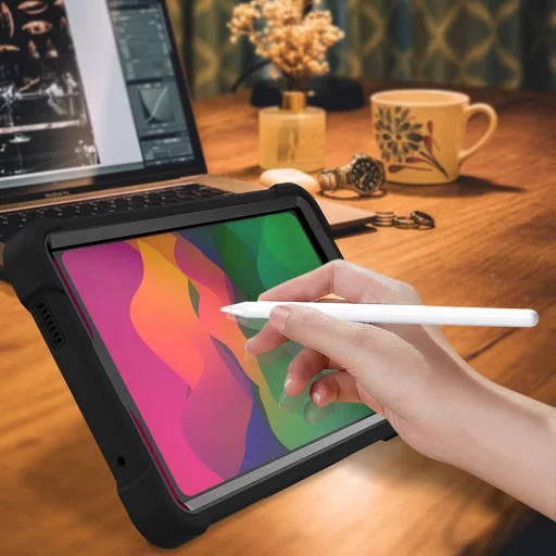  Techsuit - Strapabíró TabShell + Kijelzővédő - Xiaomi Pad 7 - Fekete tok - 6