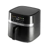Home HGAF8 digitális air fryer, forrólevegős fritőz, 8 liter kapacitás, 2000 W, hőmérsékleti tartomány 80 – 200 °C