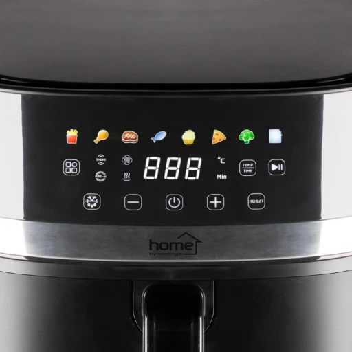 Home HGAF8 digitális air fryer, forrólevegős fritőz, 8 liter kapacitás, 2000 W, hőmérsékleti tartomány 80 – 200 °C - 3