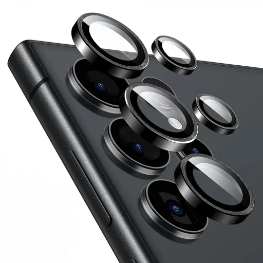  Lito - S+ Kameraüveg-védő - Samsung Galaxy S25 Ultra - Fekete üvegfólia - 1