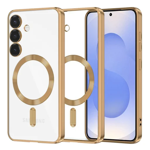  Techsuit - Luxus Kristály MagSafe - Samsung Galaxy S25 - Arany tok - 1