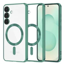  Techsuit - Luxus Kristály MagSafe - Samsung Galaxy S25 Plus - Világoszöld tok