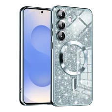  Techsuit - Luxus Glitter MagSafe - Samsung Galaxy S25 - Világoskék tok