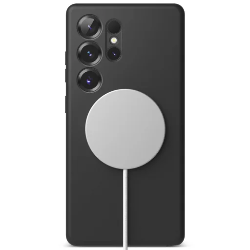  Ringke - Szilikon Mágneses MagSafe - Samsung Galaxy S25 Ultra - Fekete tok - 5