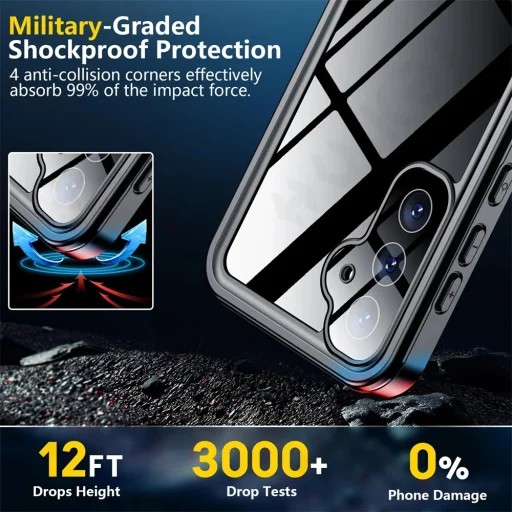 ShellBox - Vízálló IP68 tok - Samsung Galaxy S25 - Fekete - 2