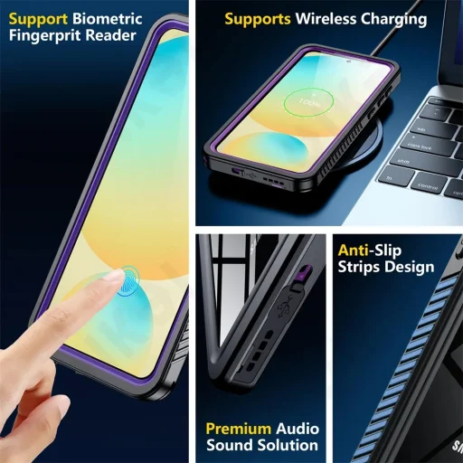 ShellBox - Vízálló IP68 tok - Samsung Galaxy S25 - Fekete - 3