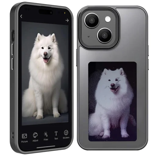  Techsuit - SmartScreen NFC - iPhone 15 - Fekete tok - 1