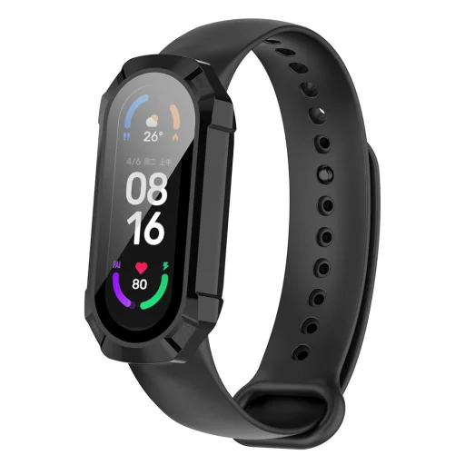  Techsuit - Defense360 Pro + Képernyővédő - Xiaomi Smart Band 7 / 7 NFC - Fekete - 1