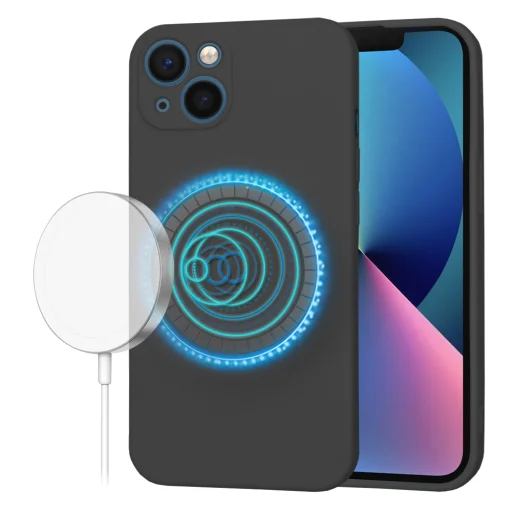  iPhone 13 Fekete Techsuit SoftFlex MagSafe tok - 1