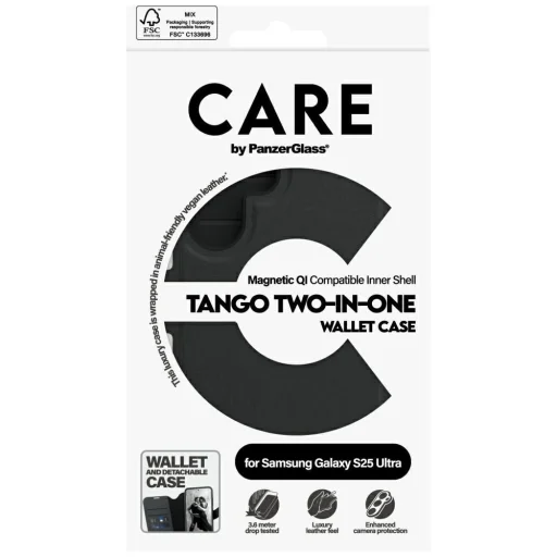 CARE by PanzerGlass Feature Tango 2in1 Fliptok Samsung Galaxy S25 Ultra - Fekete tok - 5