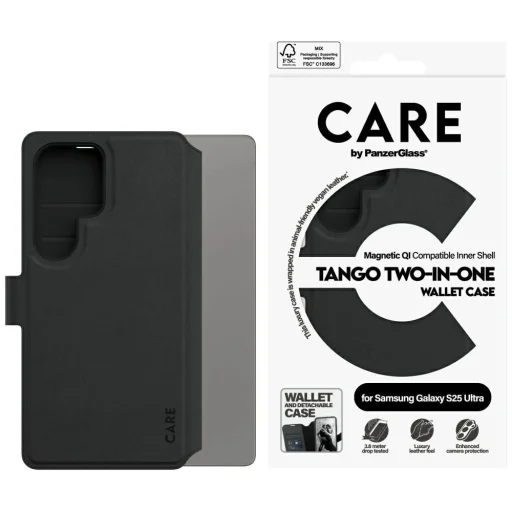 CARE by PanzerGlass Feature Tango 2in1 Fliptok Samsung Galaxy S25 Ultra - Fekete tok - 1