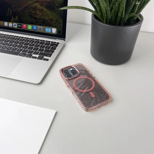 Wozinsky Glitter Tok Samsung Galaxy S25 - Pink csillámos tok - 7