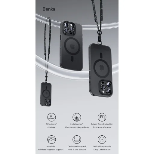  iPhone 16 Pro Arany Benks Mágneses Lucid Armor tok (C065) - 7