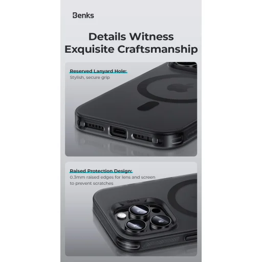  iPhone 16 Pro Arany Benks Mágneses Lucid Armor tok (C065) - 10