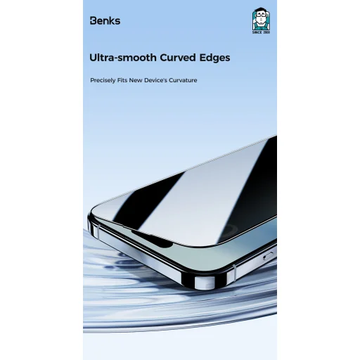 Benks Ultra Shield Privacy (FK66) üvegfólia iPhone 16 Pro Max - fekete - 5