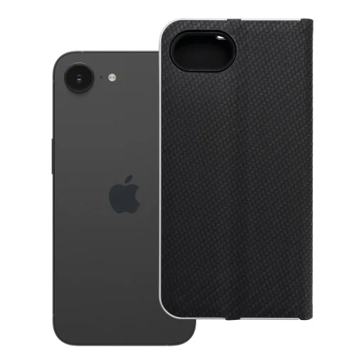 LUNA flipové puzdro Carbon iPhone 16e (SE 4 2025) /17e čierne puzdro - 14