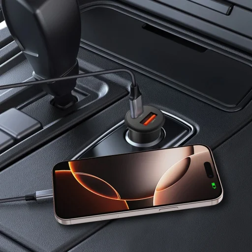 Tech-Protect Cc02 2-portos autós töltő Pd35w/qc3.0 fekete - 5