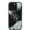  iPhone 16 Pro fekete Guess PU Grained Roses 4G Metal Logo tok thumbnail