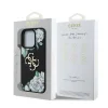  iPhone 16 Pro fekete Guess PU Grained Roses 4G Metal Logo tok thumbnail