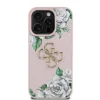  iPhone 16 Pro Pink Guess PU Grained Roses 4G Metal Logo tok thumbnail