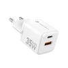 FORCELL F-ENERGY Mini GaN III VT-35C utazó töltő 1 x Type C + 1x USB A csatlakozóval, PD QC4.0 35W fehér thumbnail