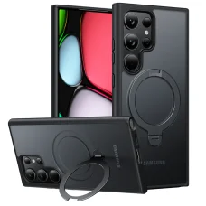  Samsung Galaxy S24 Ultra Fekete Torras Ostand Spin sorozat tok