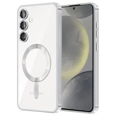  Techsuit - Luxus Kristály MagSafe - Samsung Galaxy S24 - Ezüst tok