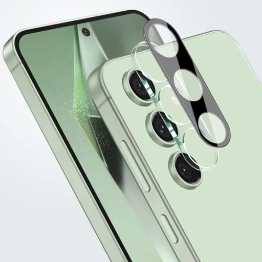  Techsuit - Teljes kameraüveg - Samsung Galaxy S24 FE - Fekete üvegfólia - 3