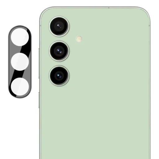  Techsuit - Teljes kameraüveg - Samsung Galaxy S24 FE - Fekete üvegfólia - 1