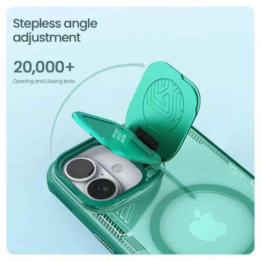  Nillkin - Iceblade Prop Mágneses (kamera kivágás nélkül) - iPhone 16 Plus - Zöld tok - 6