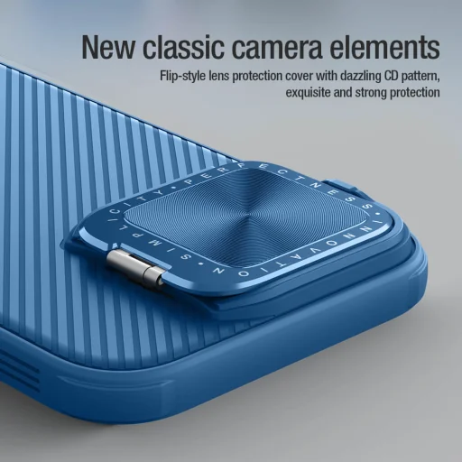  Nillkin - CamShield Prop - iPhone 16 Pro Max - Kék tok - 7