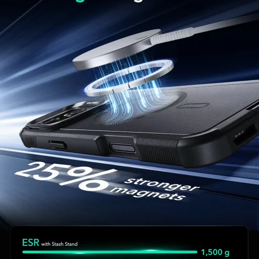  iPhone 16 Kék ESR - Cyber Armor Kitámasztós Tok - 3