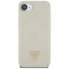  iPhone 16e (SE 4 2025) bézs GUESS tok kompatibilis MagSafe GUHMPSE4PGBTME (Grained PU Hot Stamp Peony Triangle Logo) tok thumbnail