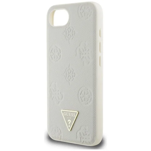  iPhone 16e (SE 4 2025) bézs GUESS tok kompatibilis MagSafe GUHMPSE4PGBTME (Grained PU Hot Stamp Peony Triangle Logo) tok - 6