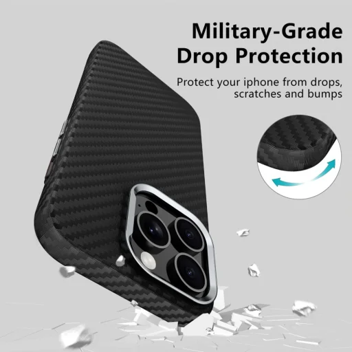 Tech-protect Ion Carbon Magsafe iPhone 16 Pro Max tok Fekete/Ezüst - 3