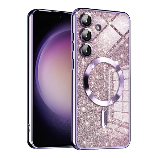  Techsuit - Luxus Csillogó MagSafe - Samsung Galaxy S23 FE - Világos Lila tok - 1