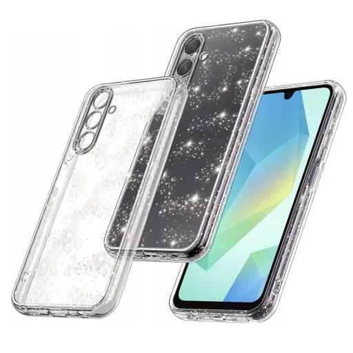  Techsuit - SparkleSkin Sorozat - Samsung Galaxy A16 4G / A16 5G - Átlátszó tok - 1