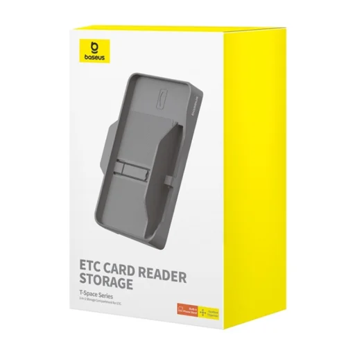  Baseus - Autós rendező T-Space (C20251301811-00) - ETC kártyaolvasó, telefontartó - Szürke - 7