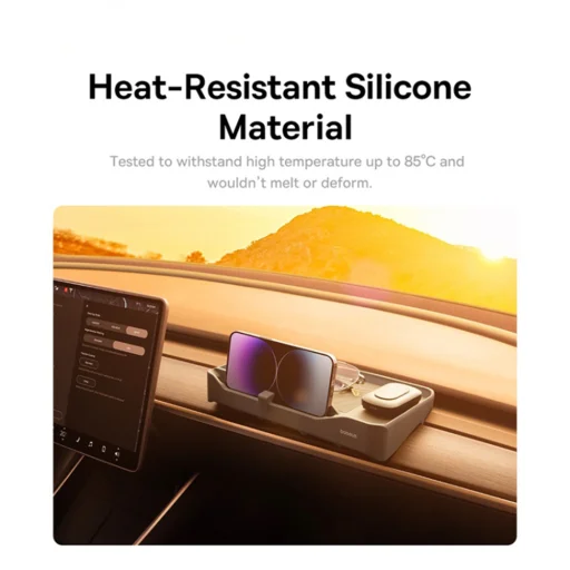  Baseus - Autós rendező T-Space (C20251301811-00) - ETC kártyaolvasó, telefontartó - Szürke - 4