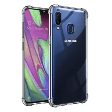  Techsuit - Ütésálló Átlátszó Szilikon - Samsung Galaxy A40 - Átlátszó tok