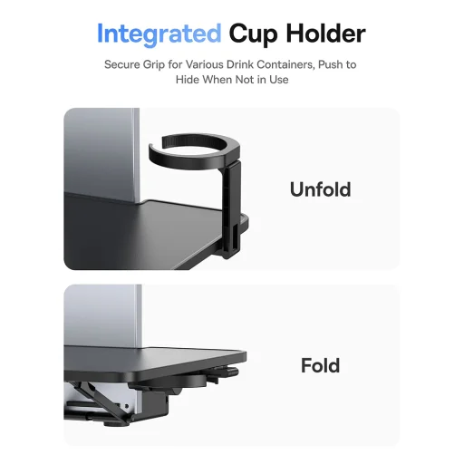  Baseus - MagPro II autós tartó (C40272901121-00) - fejtámlákhoz, pohártartó, 360°-os telefontartó, asztal - kozmikus fekete - 4