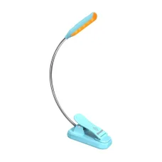 Vezeték nélküli lámpa Glocusent mini csíptethető könyvvilágítás, USB-C (Fekete)