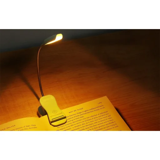 Vezeték nélküli lámpa Glocusent mini csíptethető könyvvilágítás, USB-C (Zöld) - 3