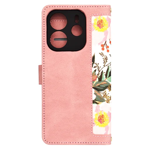  Techsuit - FlipCraft - Xiaomi Redmi Note 14 4G regionális verzió (163,25 x 76,55 x 8,16 mm) - Kedves Rózsaszín tok - 3