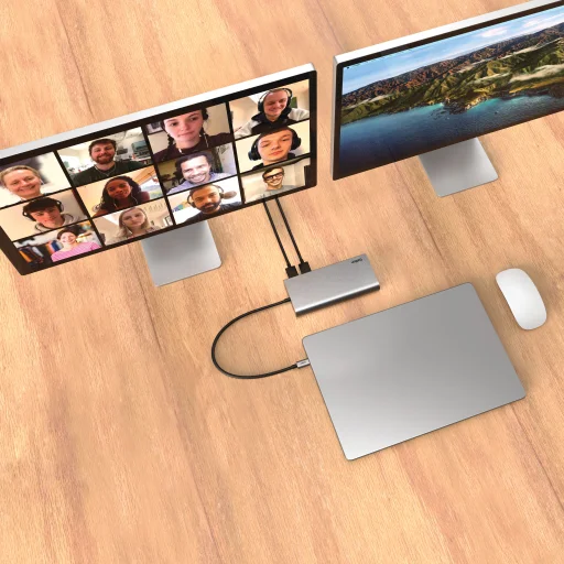 Belkin Connect Univerzális USB-C 8 az 1-ben Kettős Kijelzős Alap Hub - Ezüst - 2