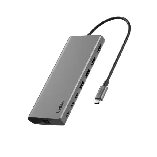Belkin Connect Univerzális USB-C 8 az 1-ben Kettős Kijelzős Alap Hub - Ezüst - 5