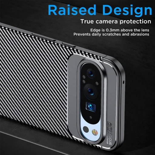  Techsuit - Karbonszál - Google Pixel 9 Pro - Fekete tok - 2