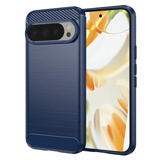  Techsuit - Karbon Szilikon - Google Pixel 9 Pro / 9 - Kék tok - 1